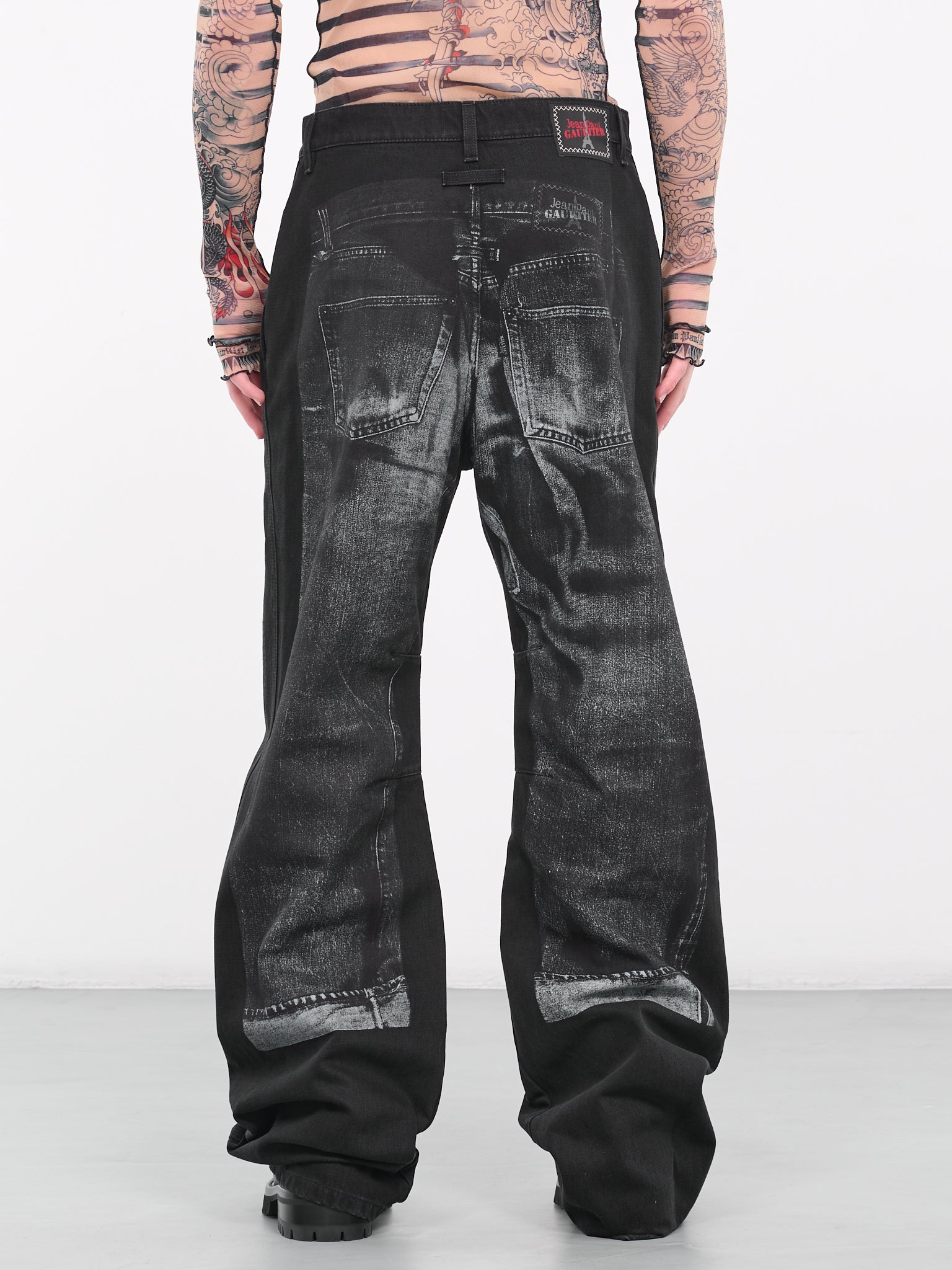 Trompe L'oiel Denim Pants (23-15-H-PA089ILP-D009-BLACK)