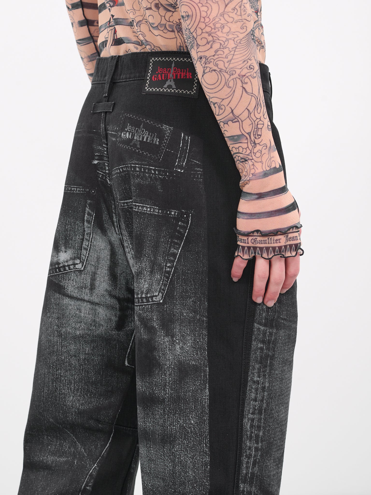 Trompe L'oiel Denim Pants (23-15-H-PA089ILP-D009-BLACK)
