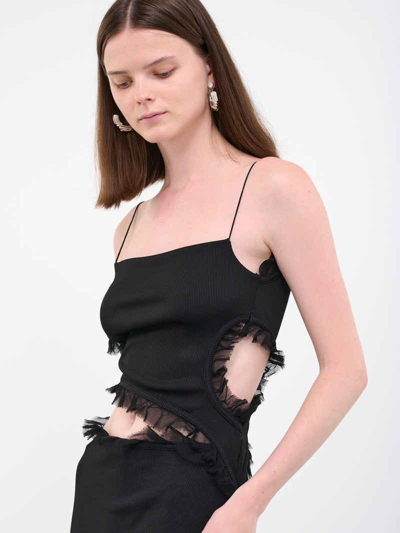 Carina Sloped Interlink Dress (23013028-BLACK)