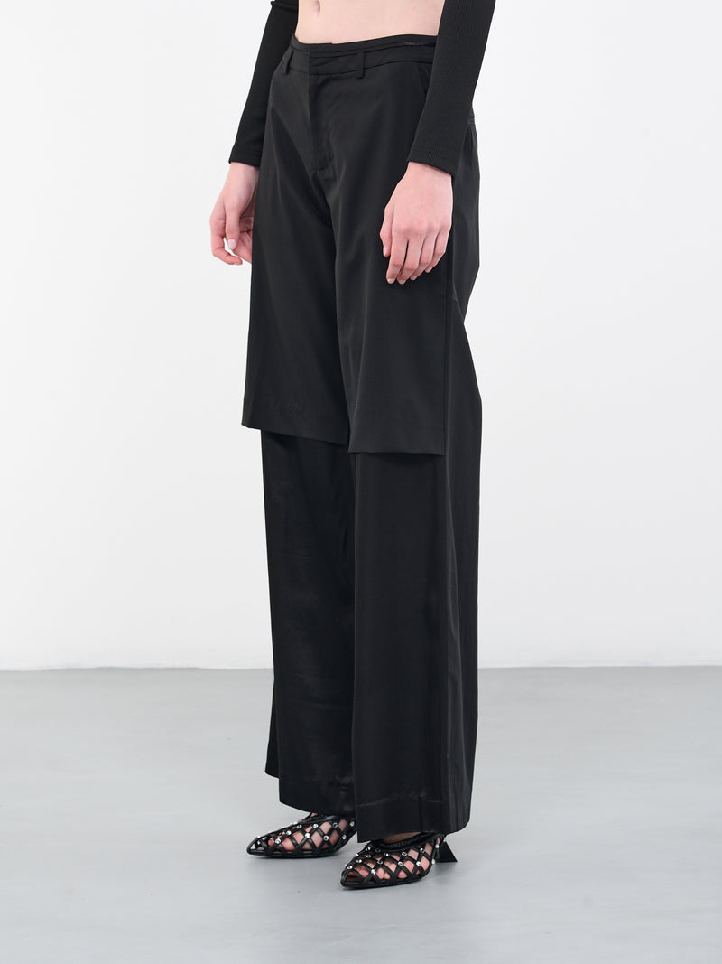 Split Level Trousers (23015002-BLACK)