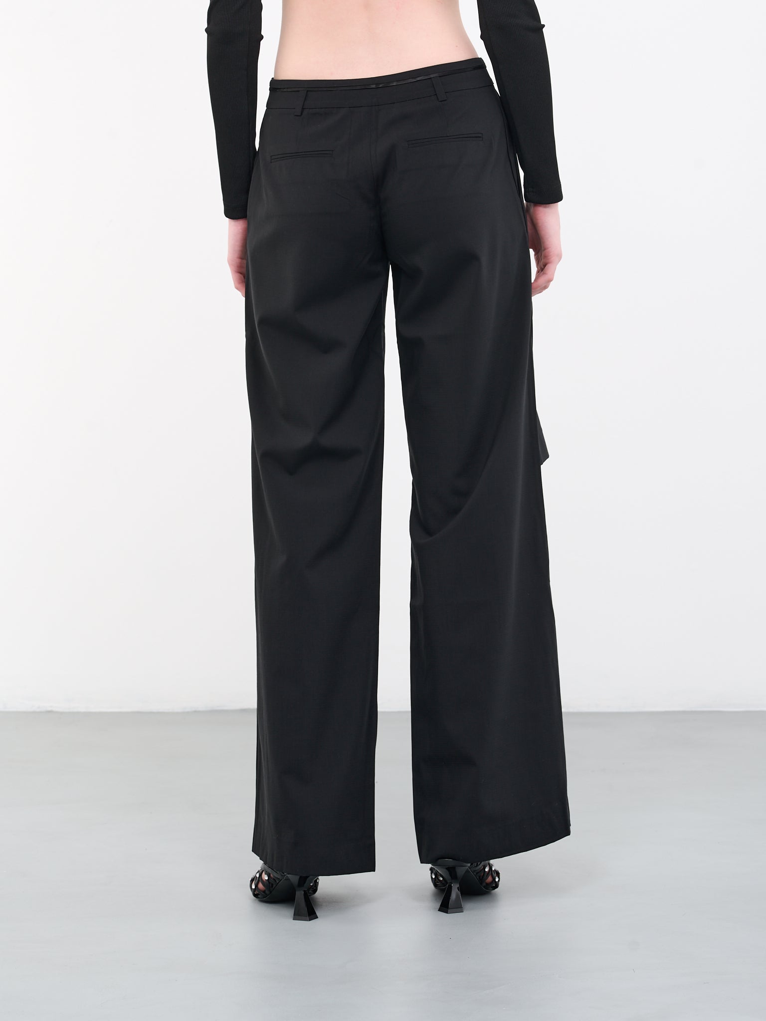 Split Level Trousers (23015002-BLACK)