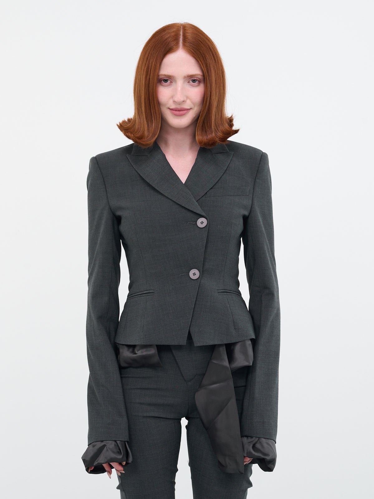 Exposed Lining Suit Jacket (2302607-ANTHRA)