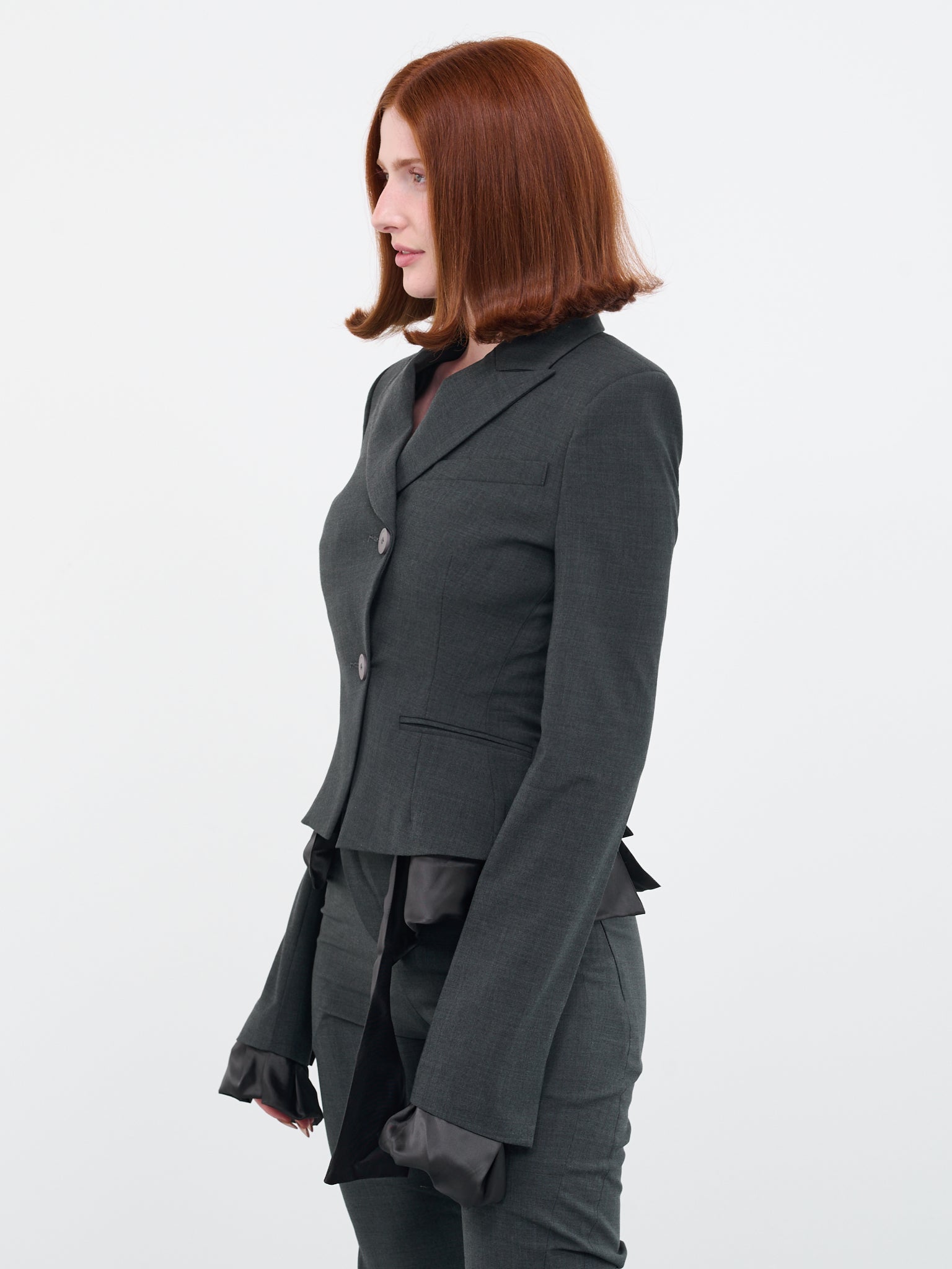 Exposed Lining Suit Jacket (2302607-ANTHRA)