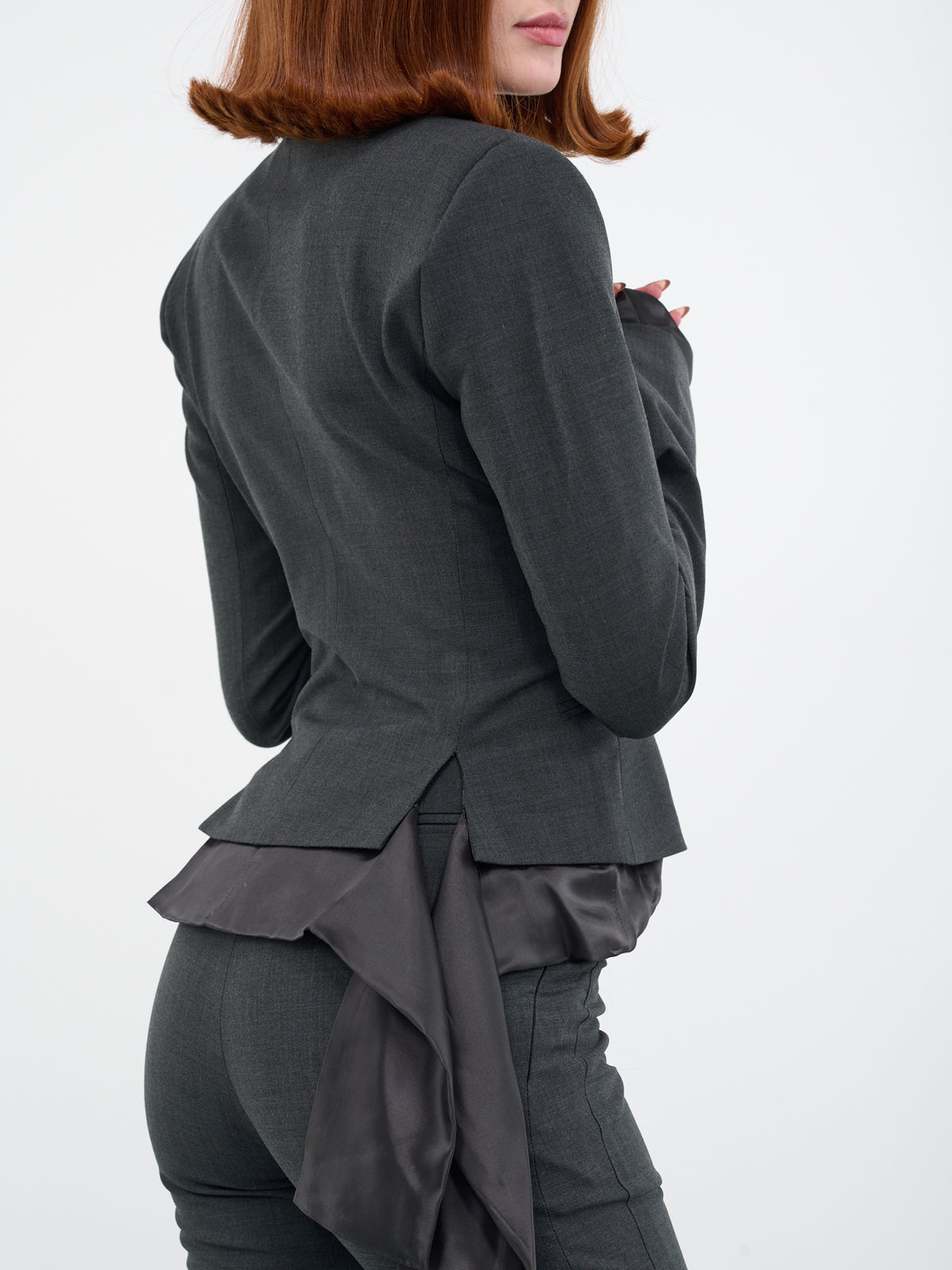 Exposed Lining Suit Jacket (2302607-ANTHRA)