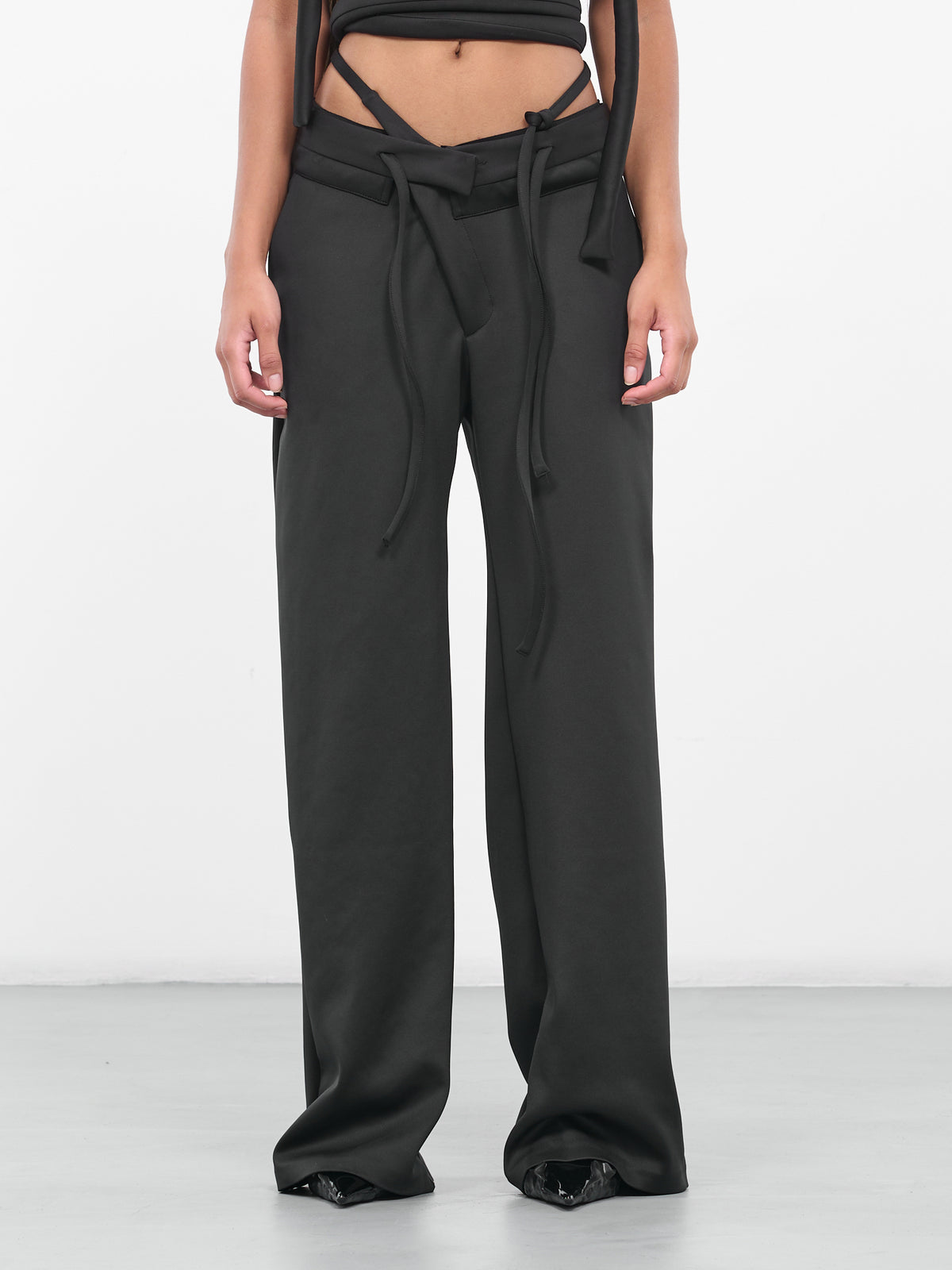 Double Waistband Suit Trousers (02410-BLACK)