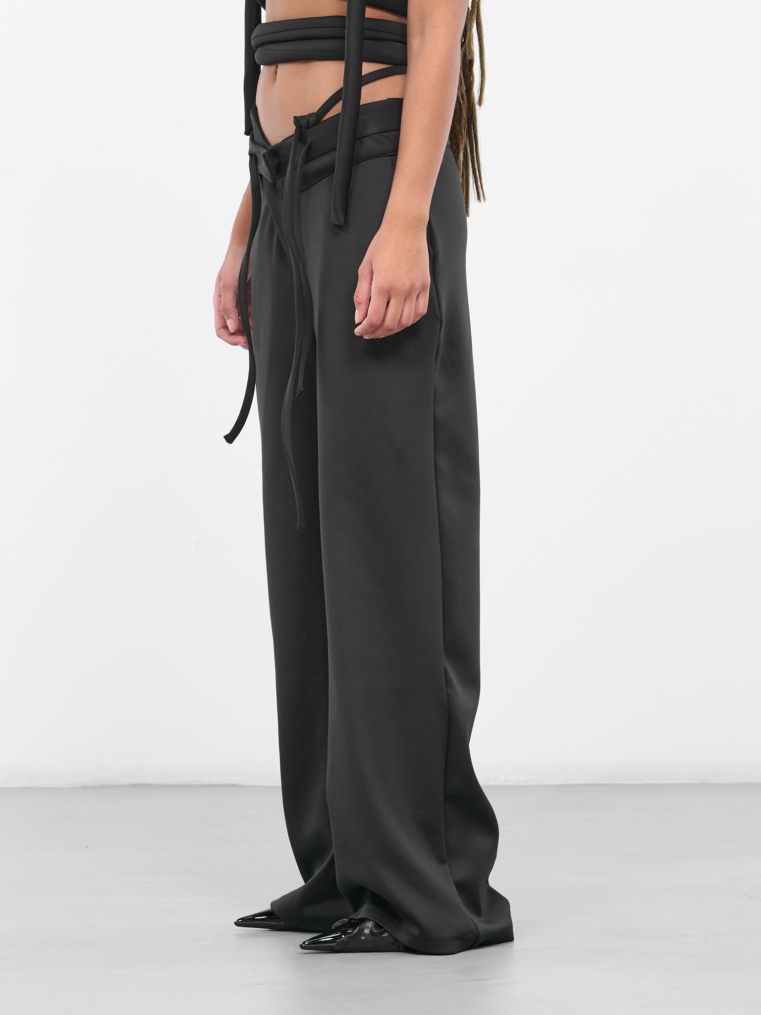 Double Waistband Suit Trousers (02410-BLACK)