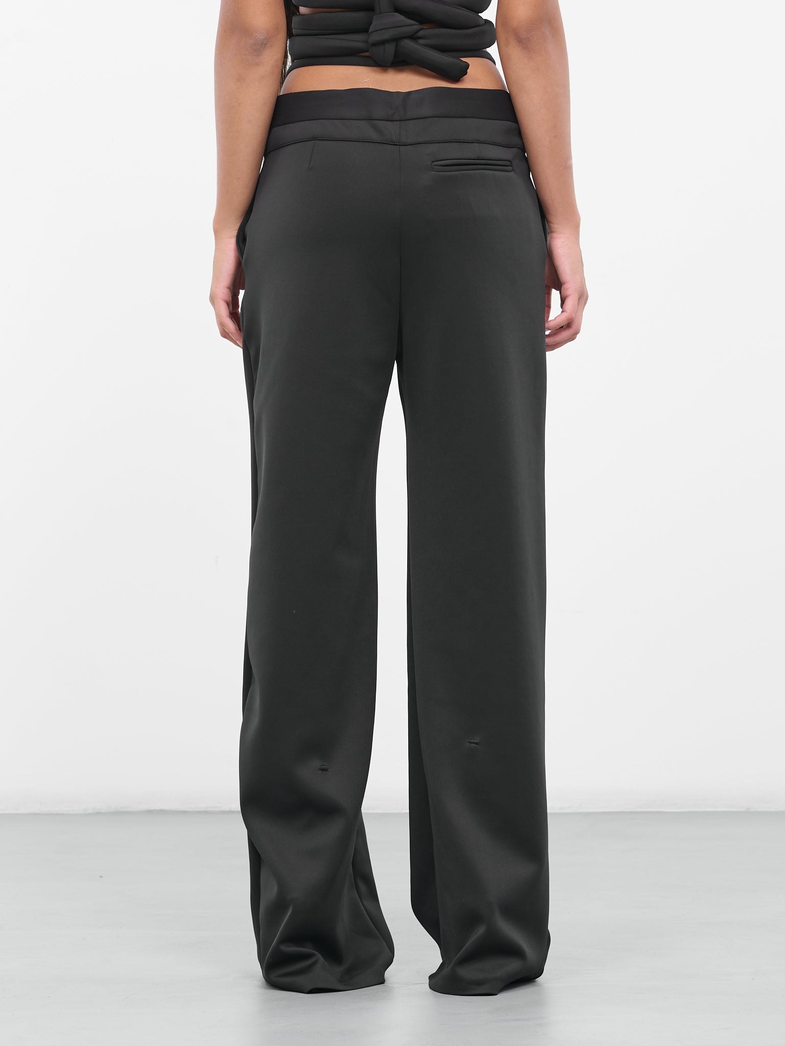 Double Waistband Suit Trousers (02410-BLACK)