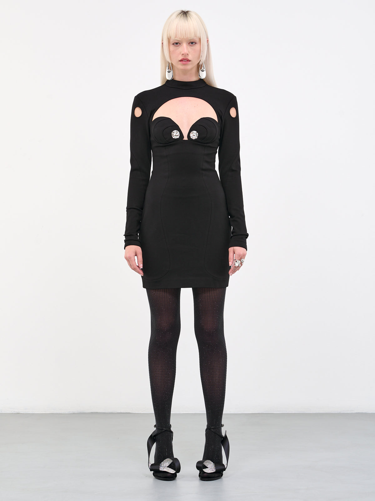 AREA Crystal Mini Dress | H.Lorenzo - front