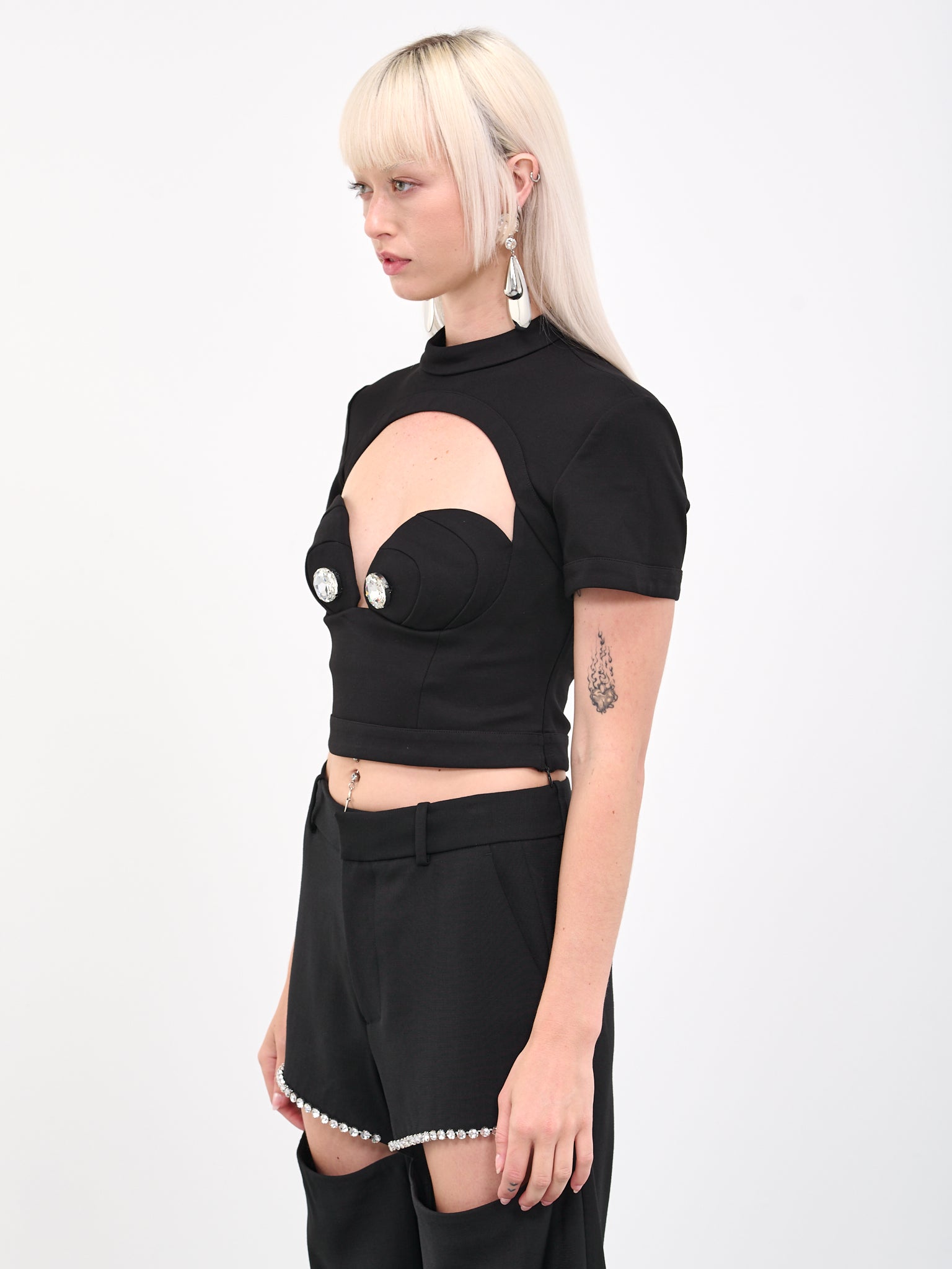AREA Crystal Bustier Top | H.Lorenzo - side