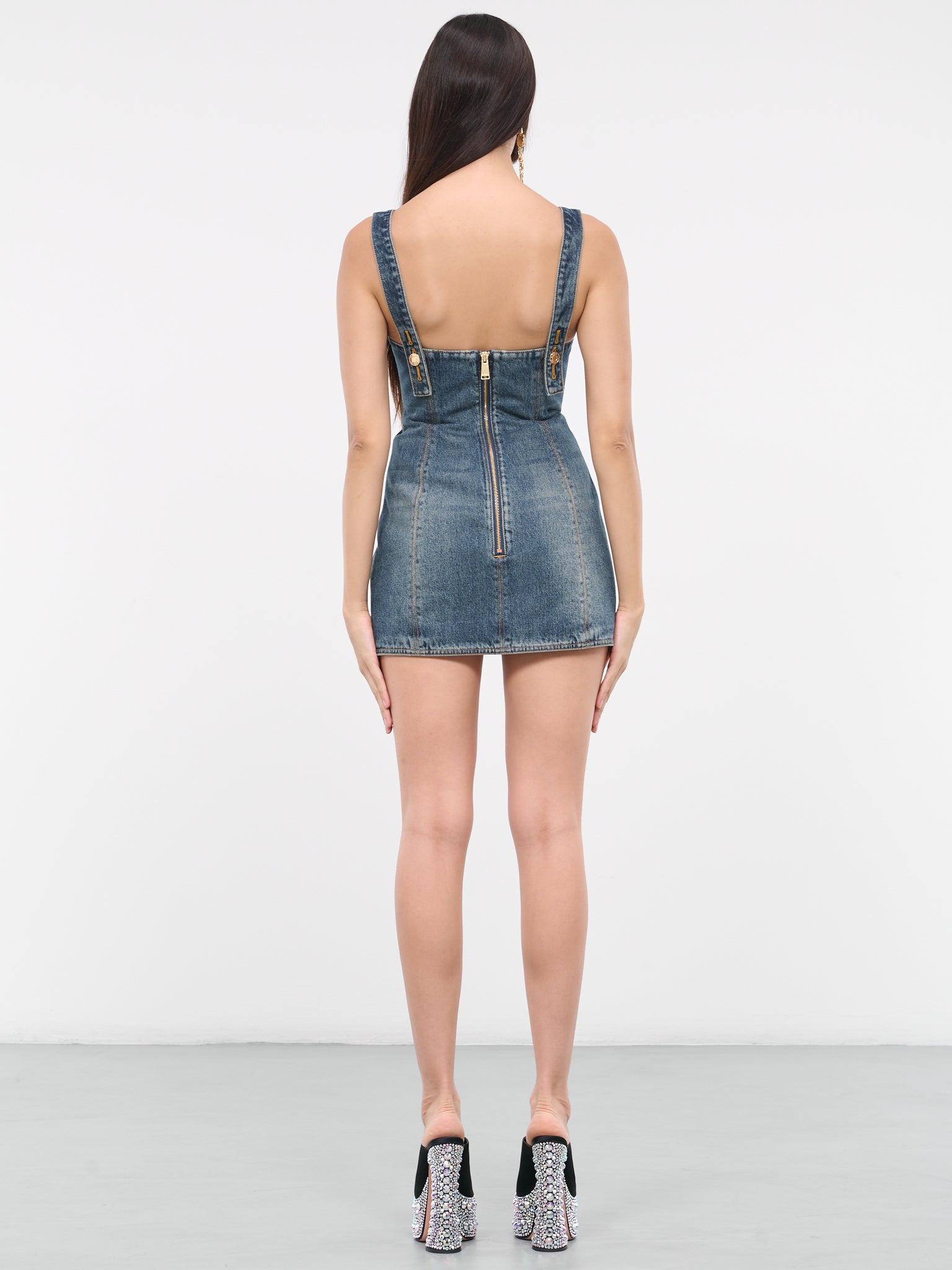 Bone Denim Mini Dress (2304D36265-VINTAGE-INDIGO)
