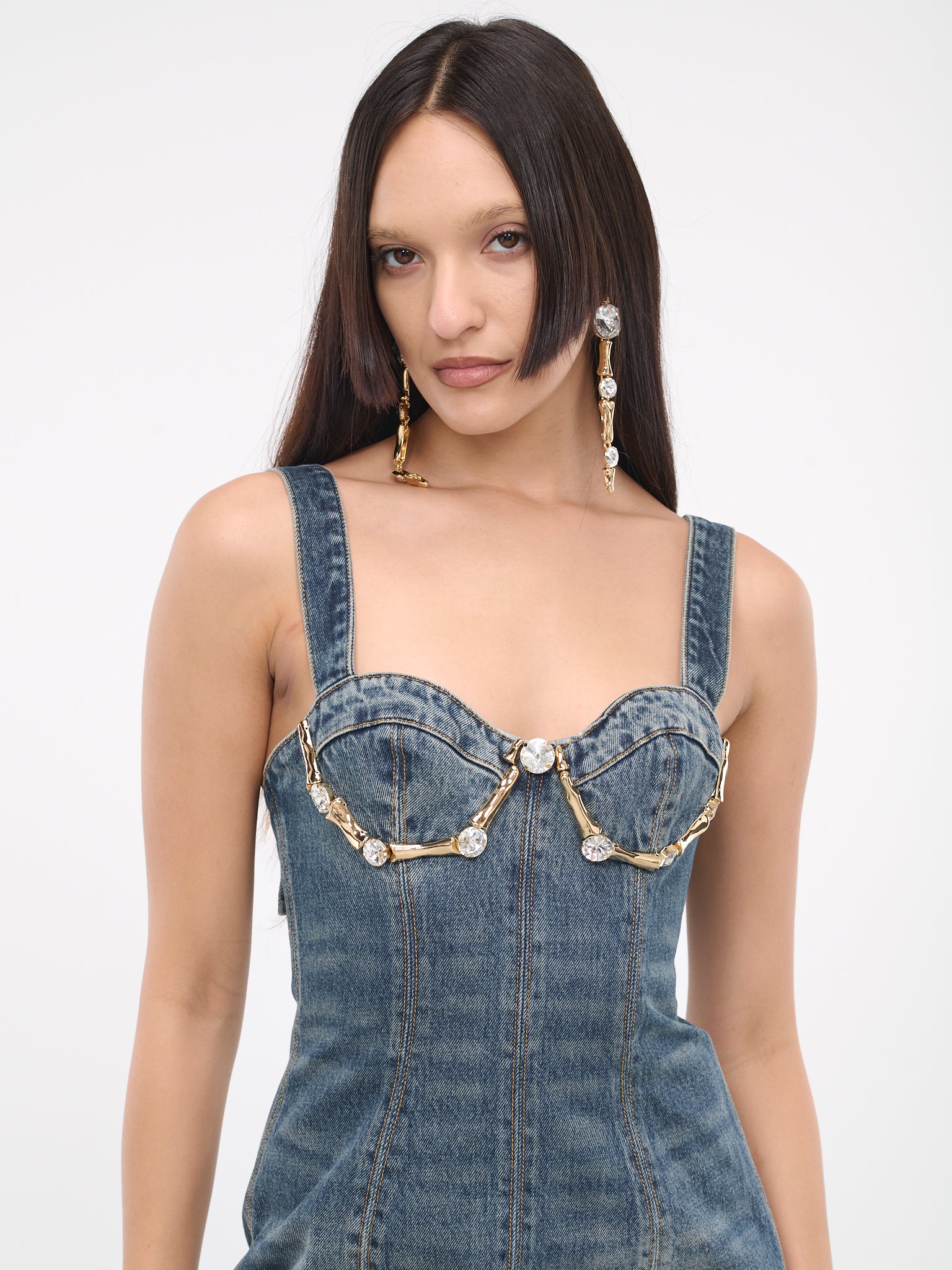 Bone Denim Mini Dress (2304D36265-VINTAGE-INDIGO)