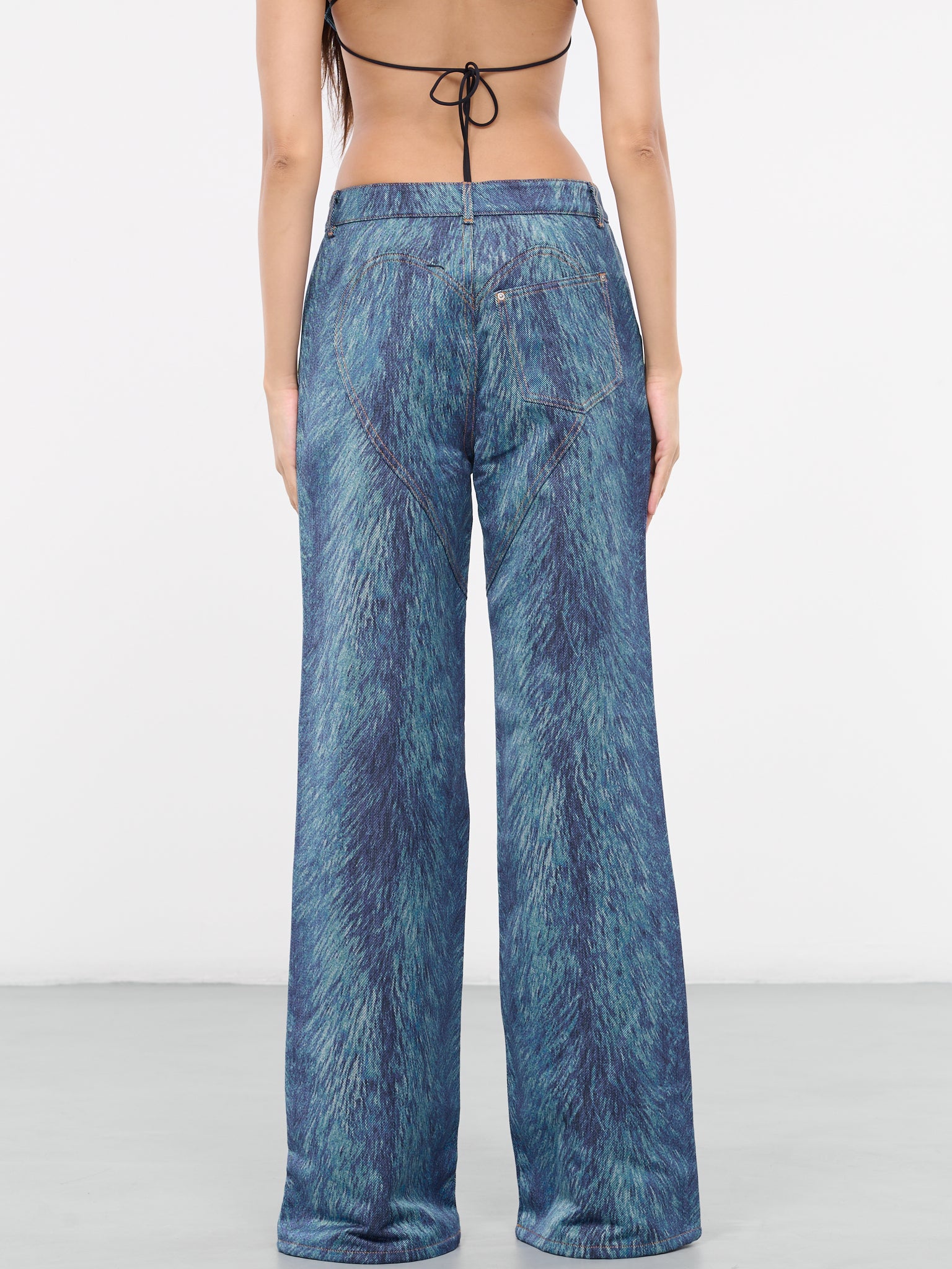 Fur Print Wide Pants (2304P01232-INDIGO-MULTI)