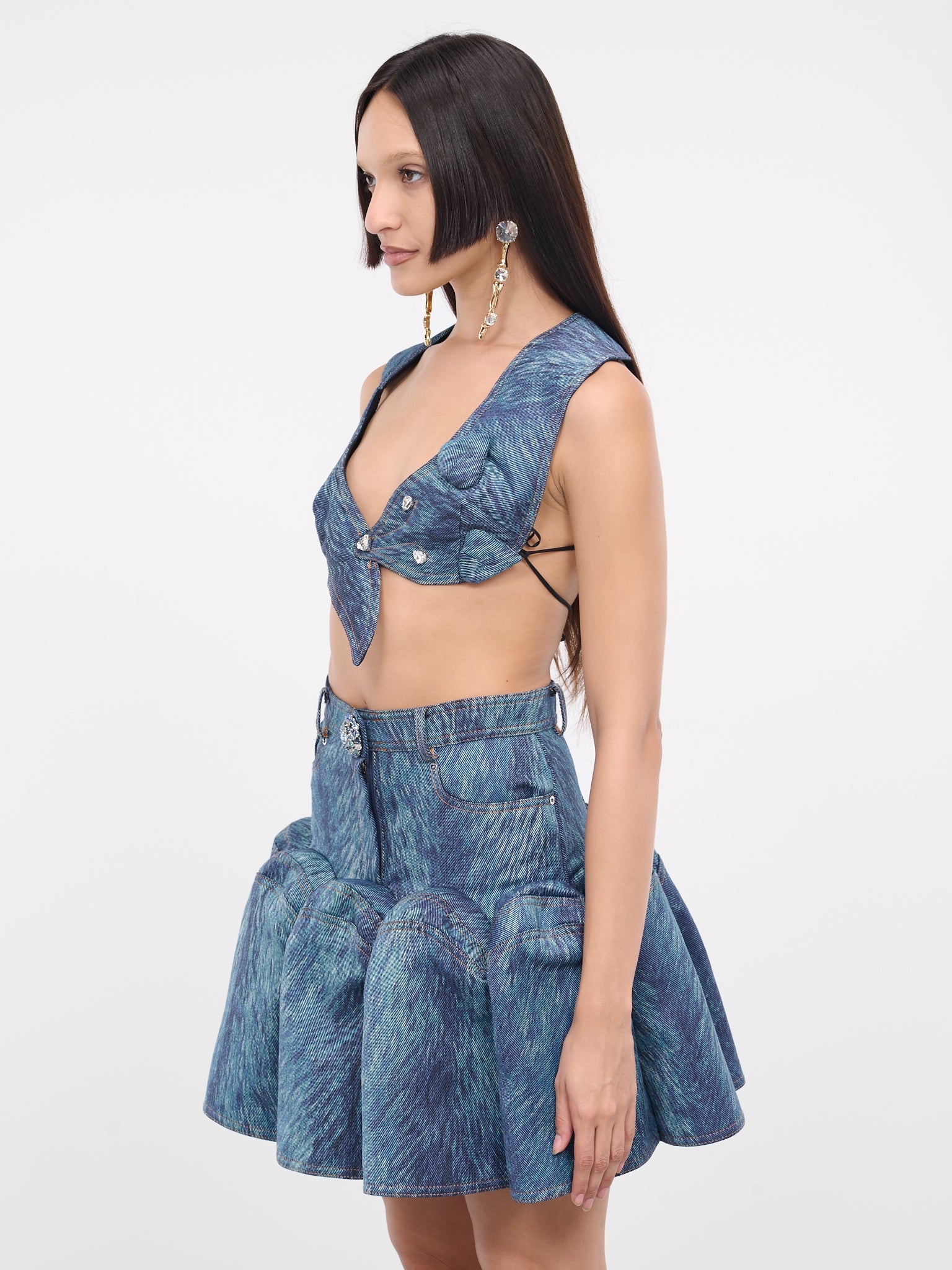 Fur Print Fox Top (2304T01232-INDIGO-MULTI)