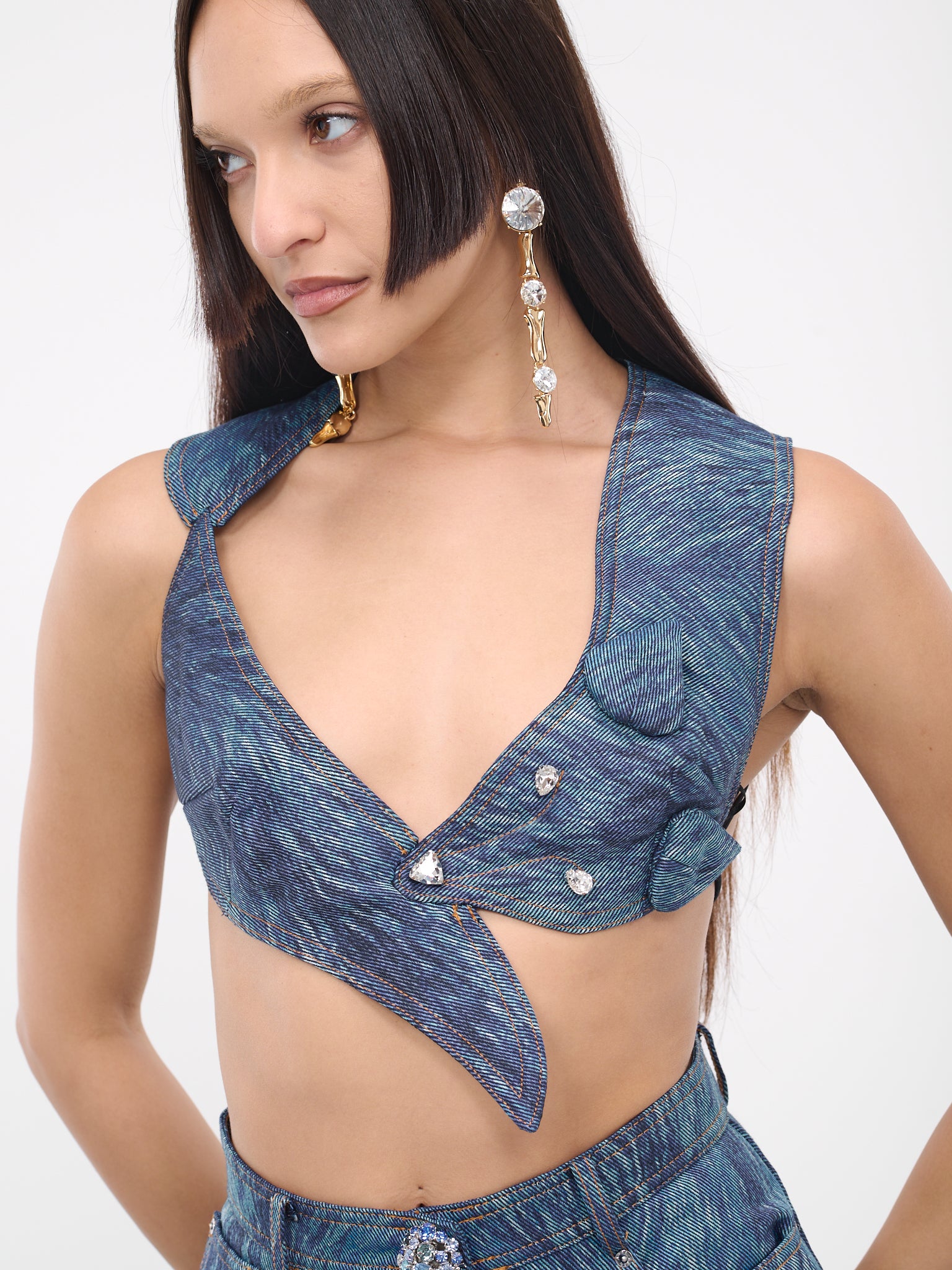 Fur Print Fox Top (2304T01232-INDIGO-MULTI)