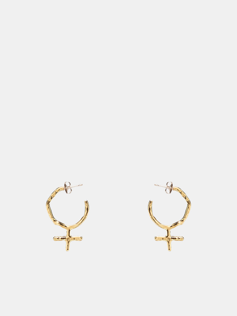 Fem Symbol Earrings (231153-GOLD)