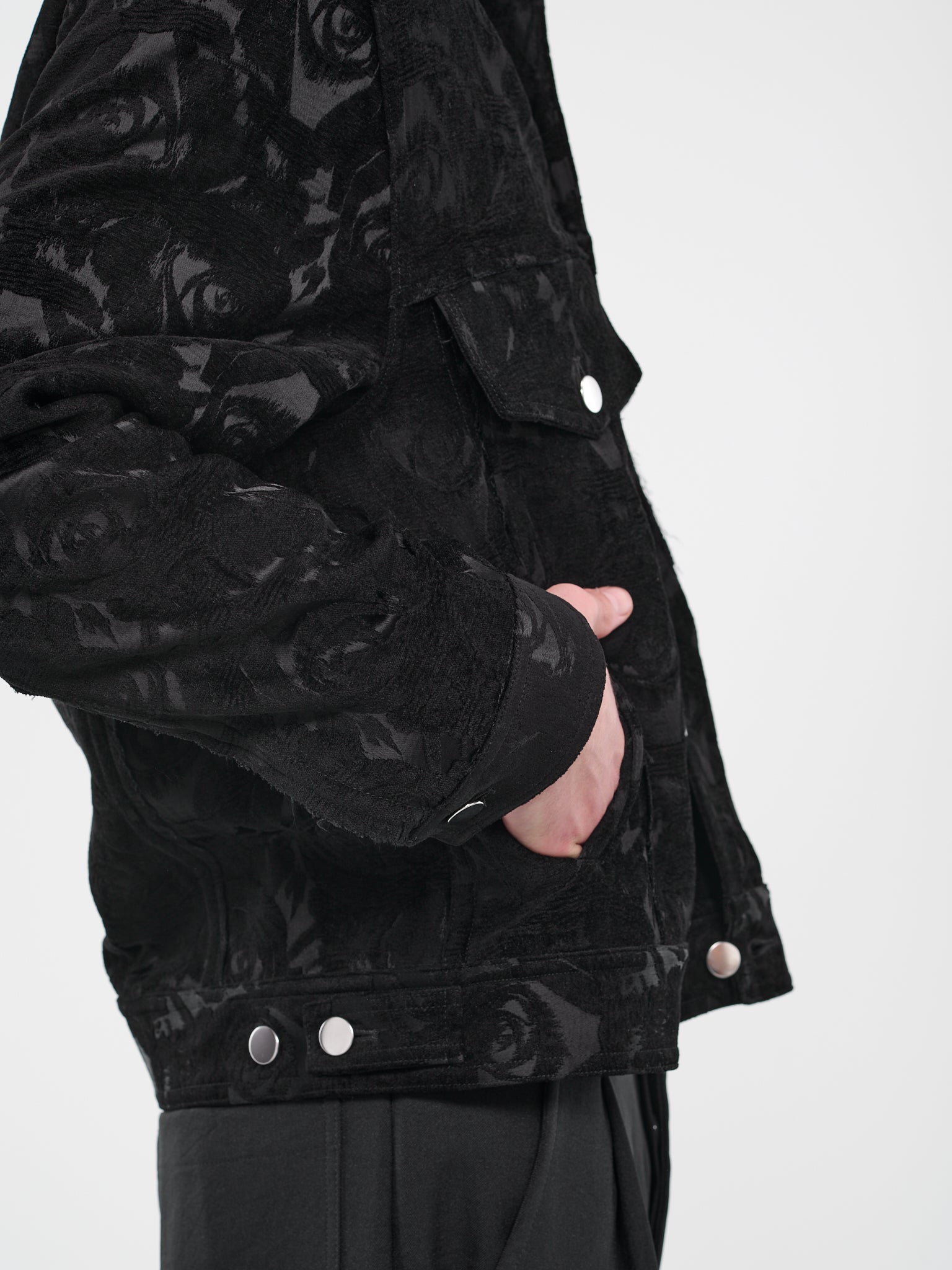 Velvet Jacquard Jacket (232-MJK052-BLACK)
