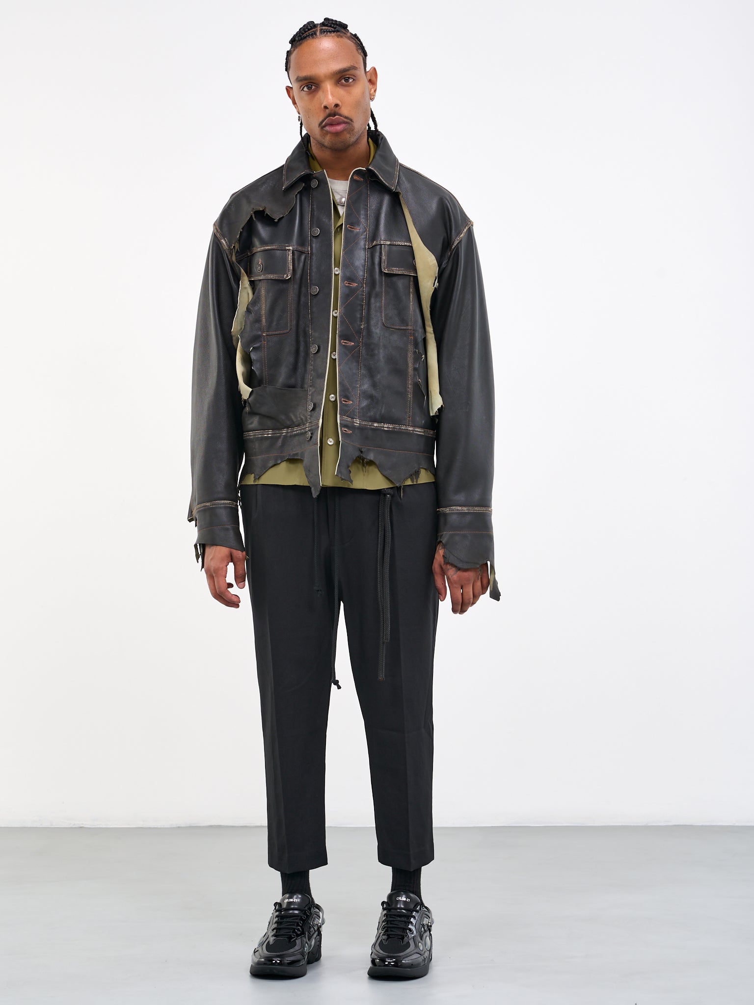 Rope Drawcord Trousers (242-MPT065-BLACK)