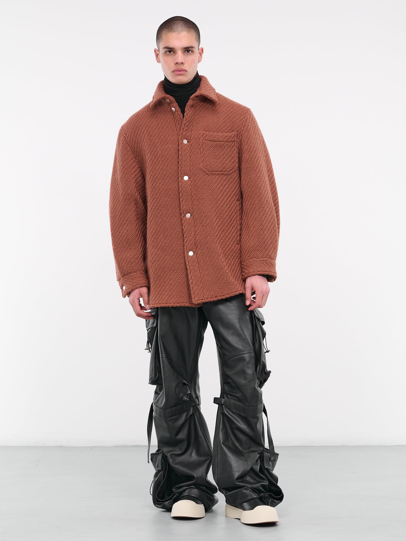 Woven Overshirt (232-NJK109-BRICK)