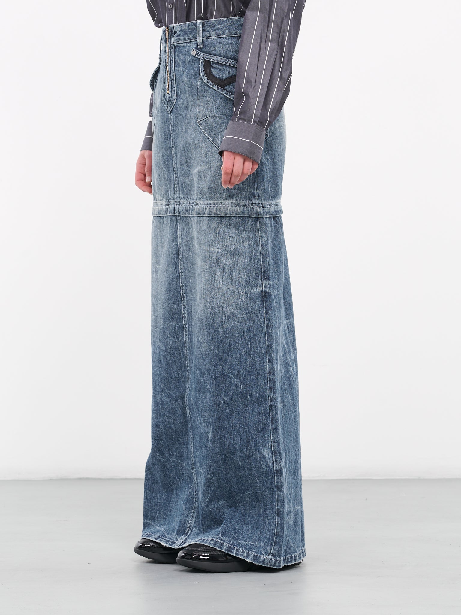 Zip-Off Denim Skirt (23232-NOUW-BLUE)