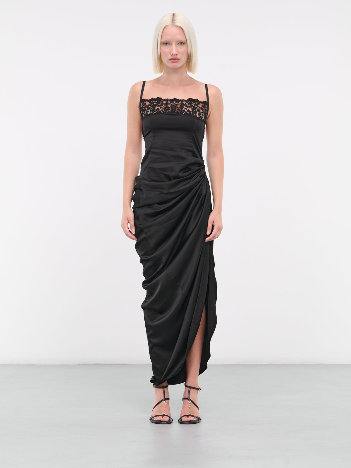 La Saudade longue brodée (233DR073-1495-990-BLACK)