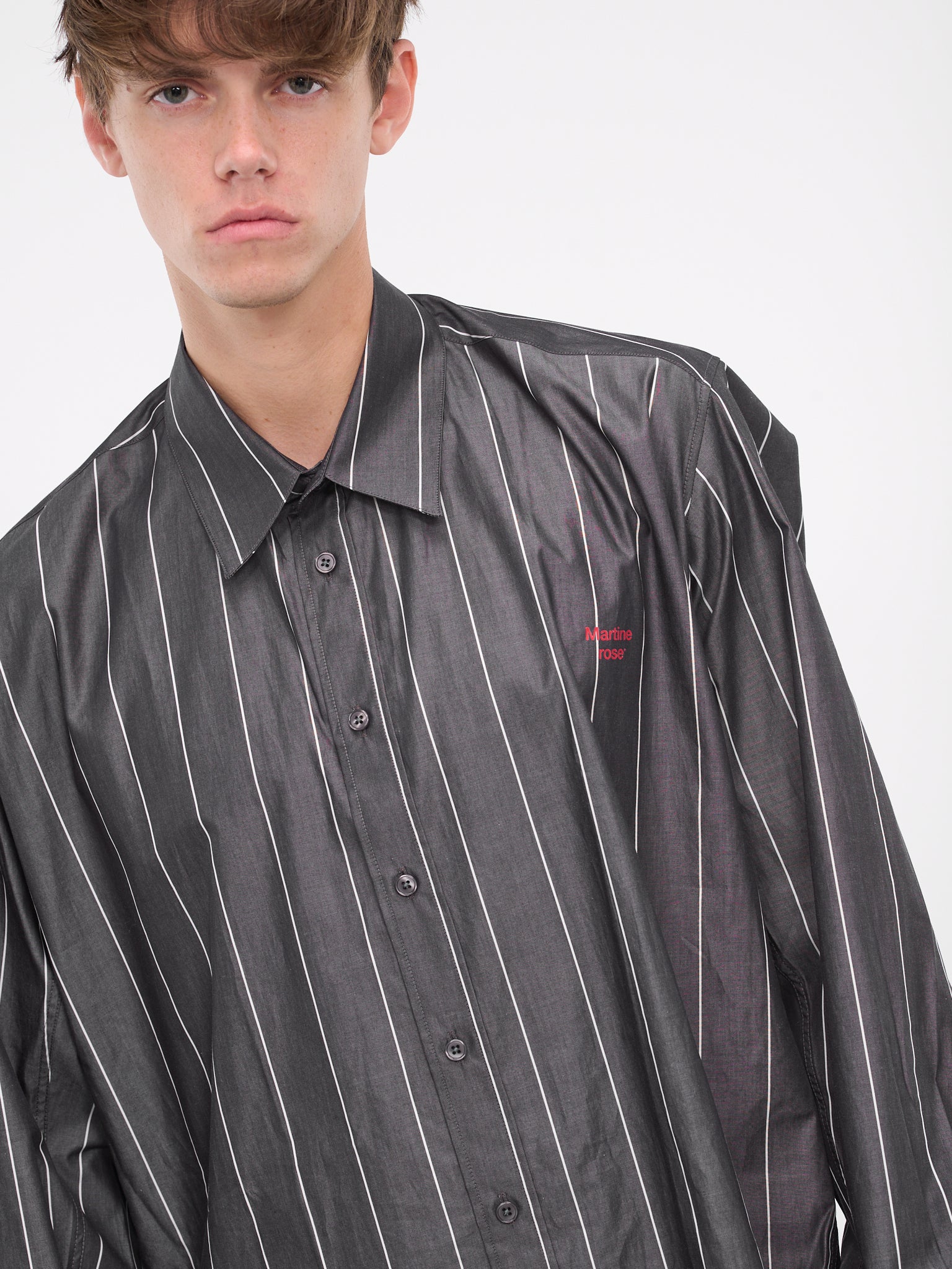 Pinstripe Shirt ( (23426B-GRWHTE)