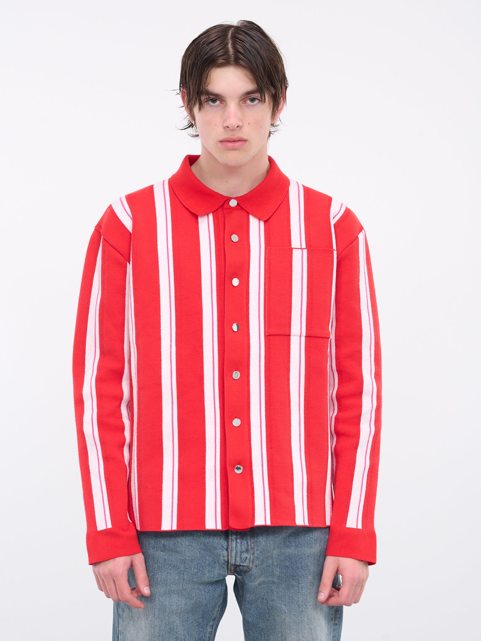 La chemise maille Polo (236KN288-2334-MULTI-RED)