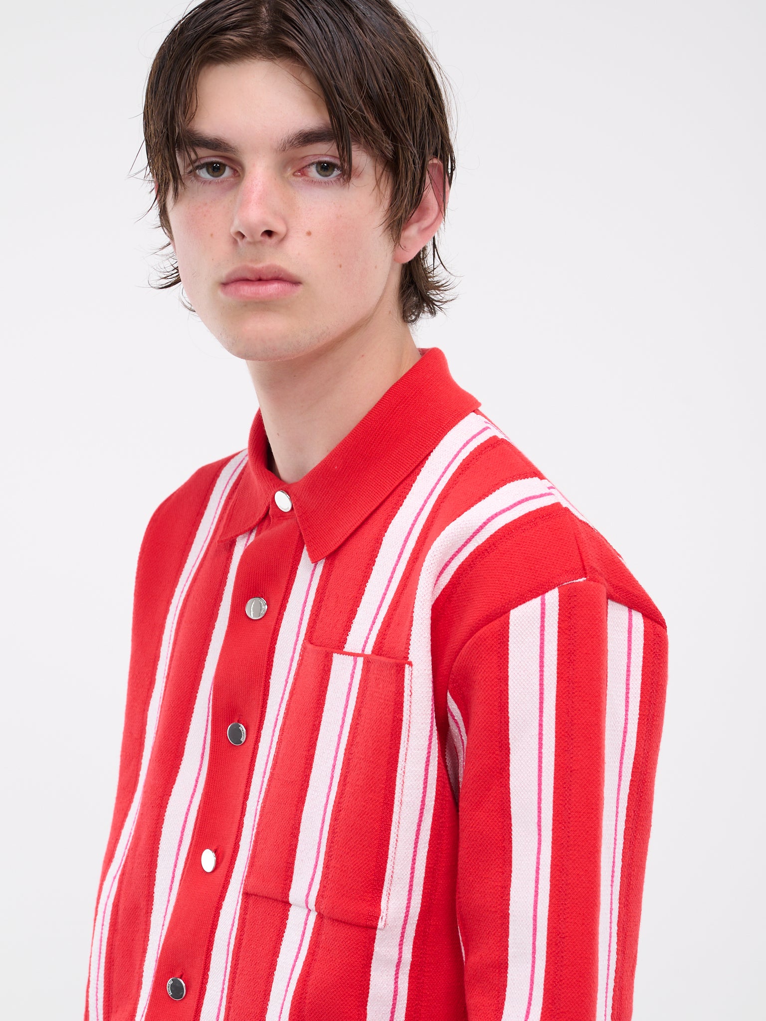 La chemise maille Polo (236KN288-2334-MULTI-RED)