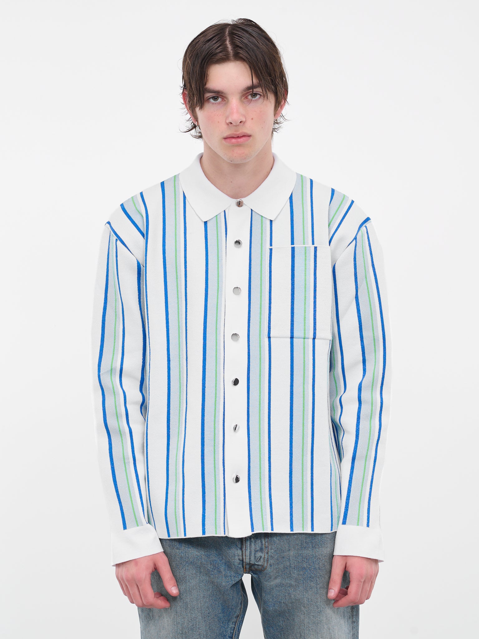 La chemise maille Polo (236KN288-2334-MULTI-WHITE)