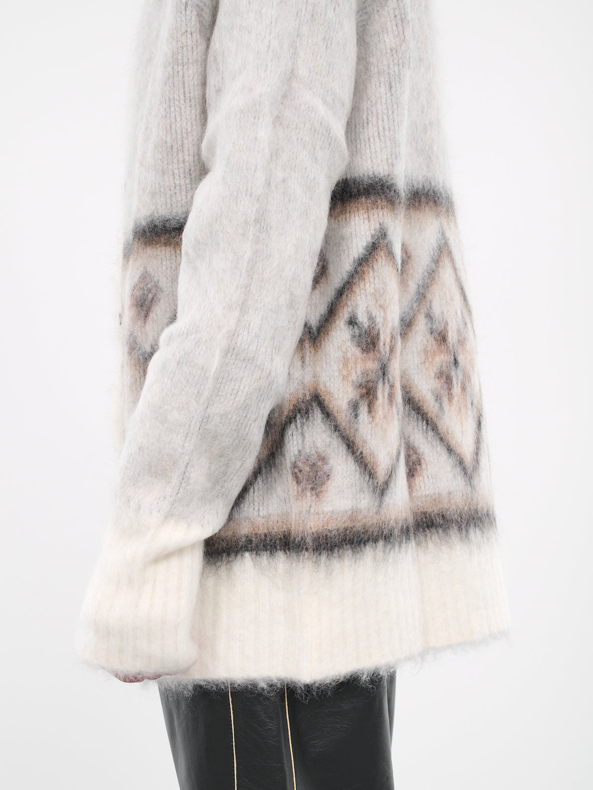 Fuzzy Knit Cardigan (23931-IVOCH)