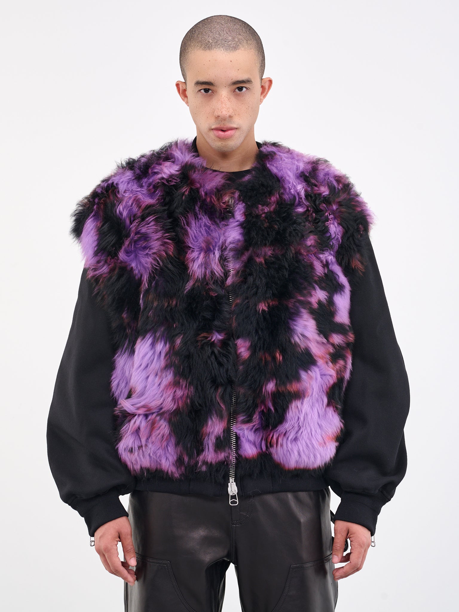 Tie-Dye Shearling Hoody - Men - Ready-to-Wear