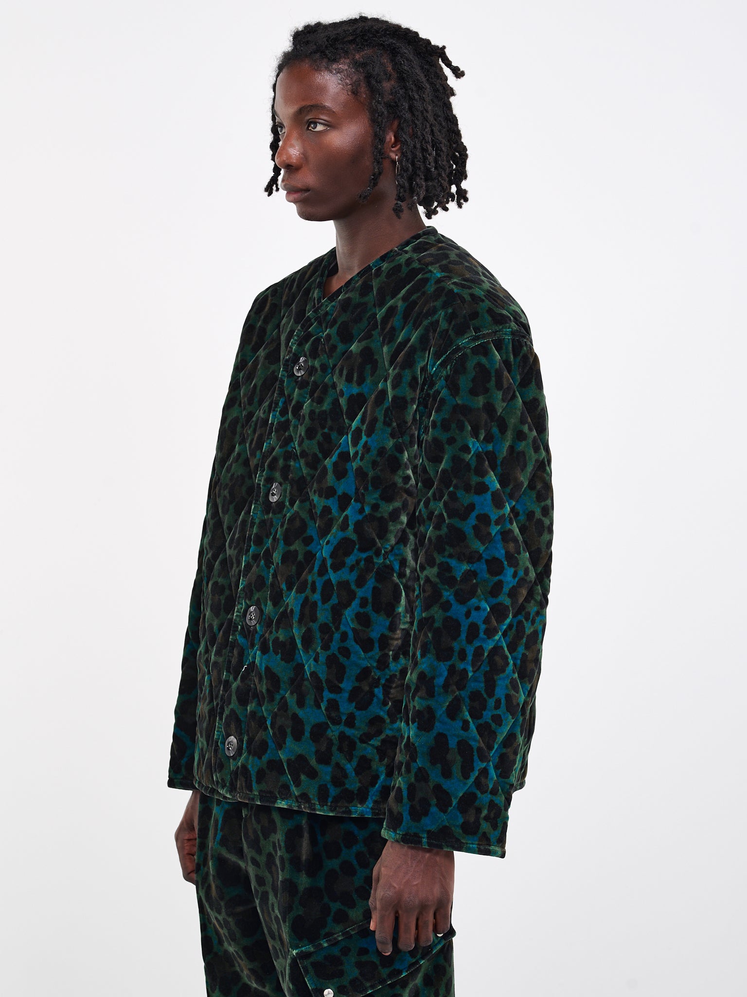 Cheetah Quilted Jacket | H. Lorenzo - side 