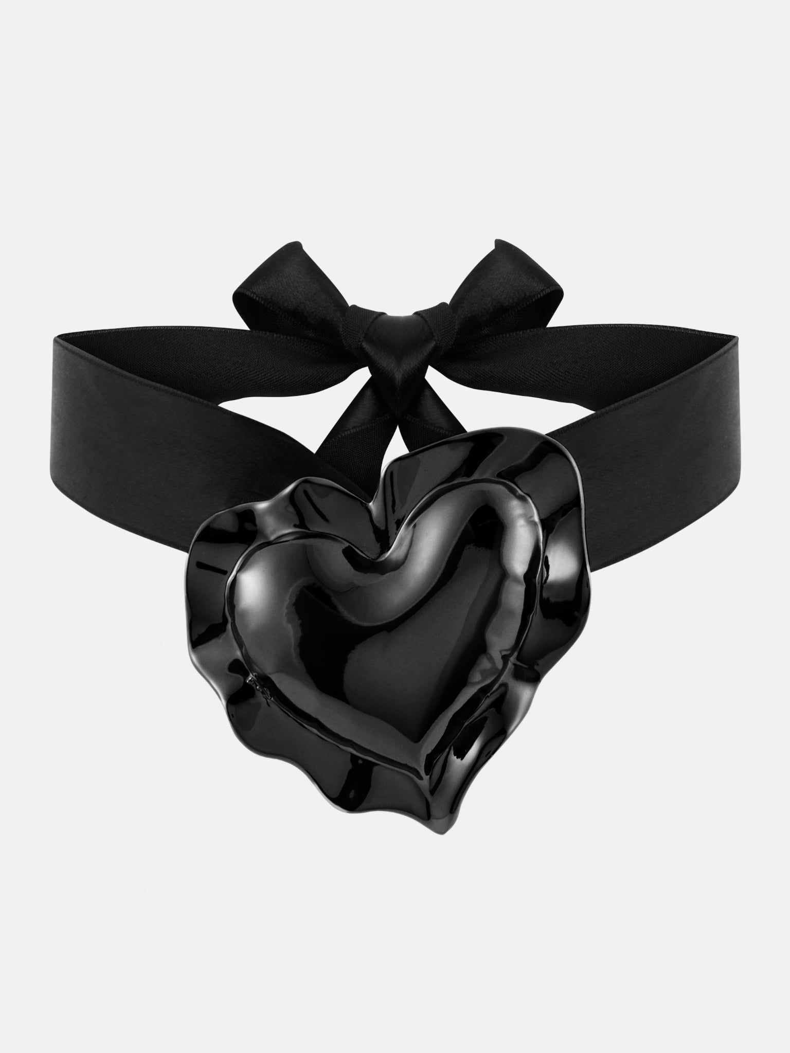 HK Cushion Heart Pendant Choker (23ABB0080MET019-U6135-OR)