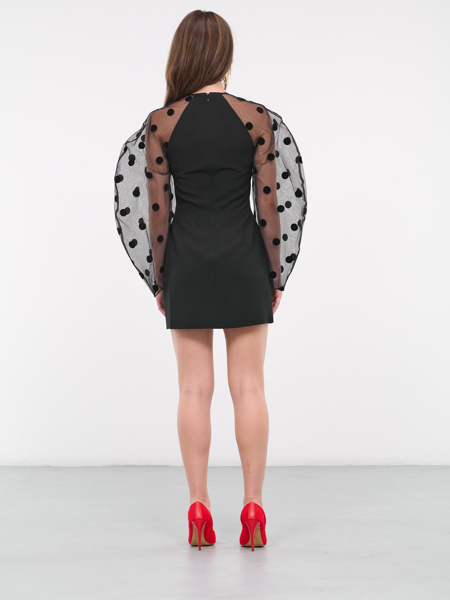 Polka Dot Mini Dress (23ACR0006AC0123-U9000-BLACK)