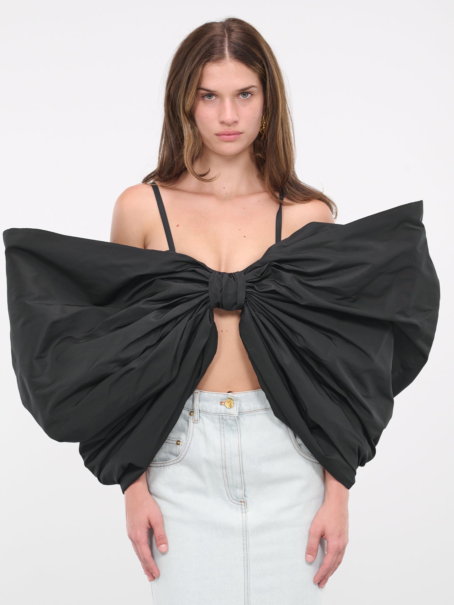 Taffeta Bow Top (23ACT0004PL0440-U9000-BLACK)