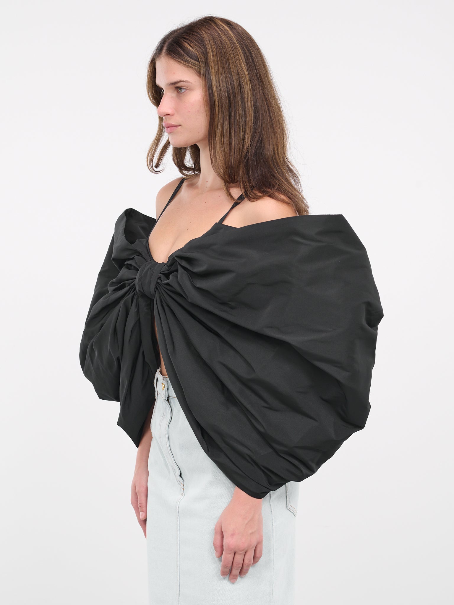 Taffeta Bow Top (23ACT0004PL0440-U9000-BLACK)