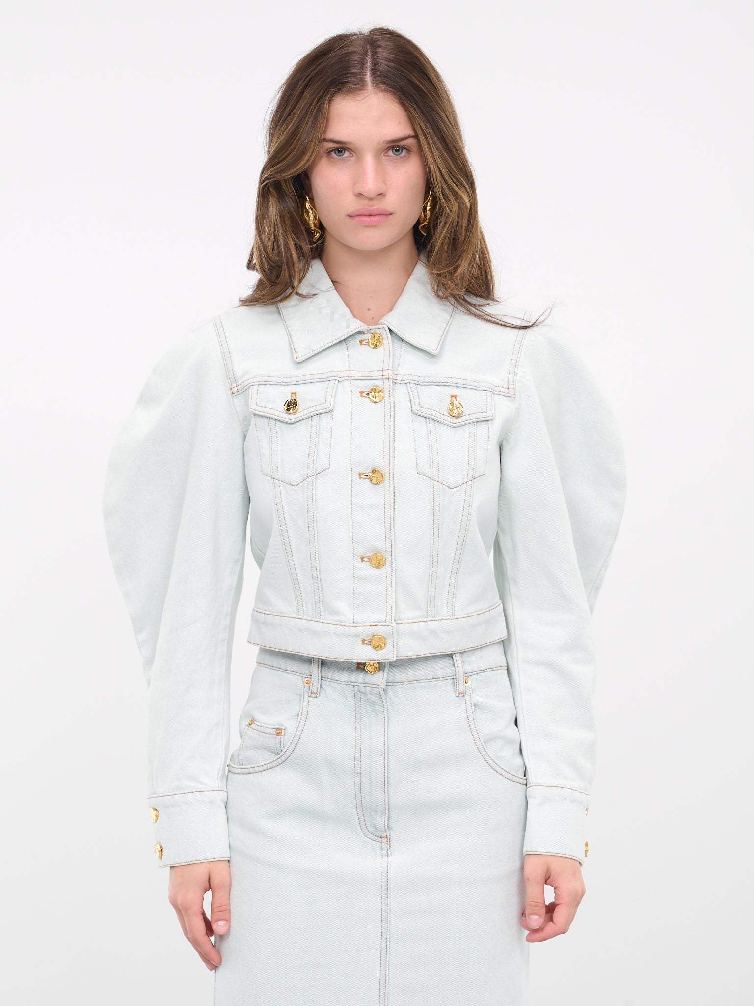Cocoon Denim Jacket (23ADVE005C01037-U4487-BLEU-DEL)
