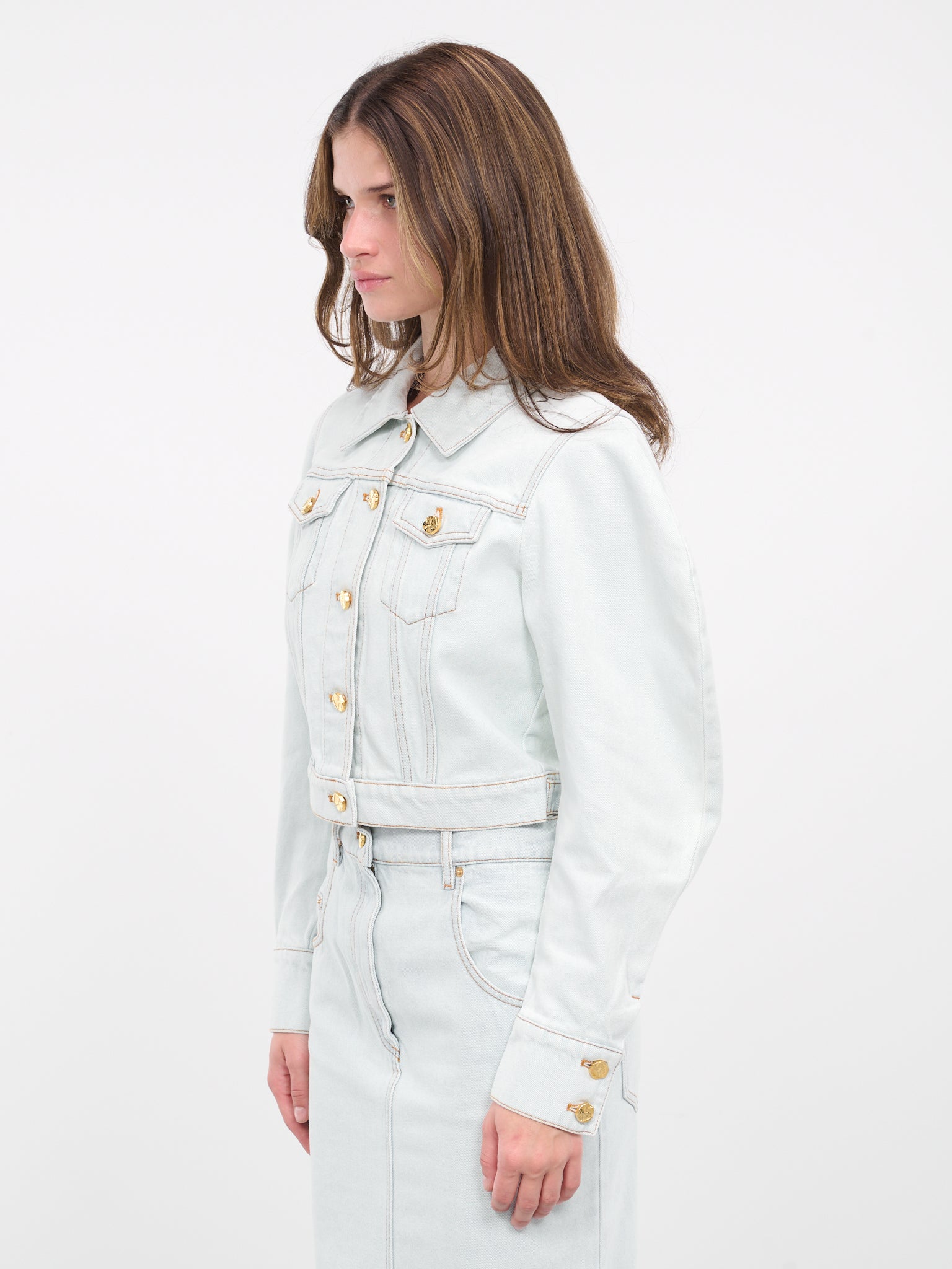 Cocoon Denim Jacket (23ADVE005C01037-U4487-BLEU-DEL)