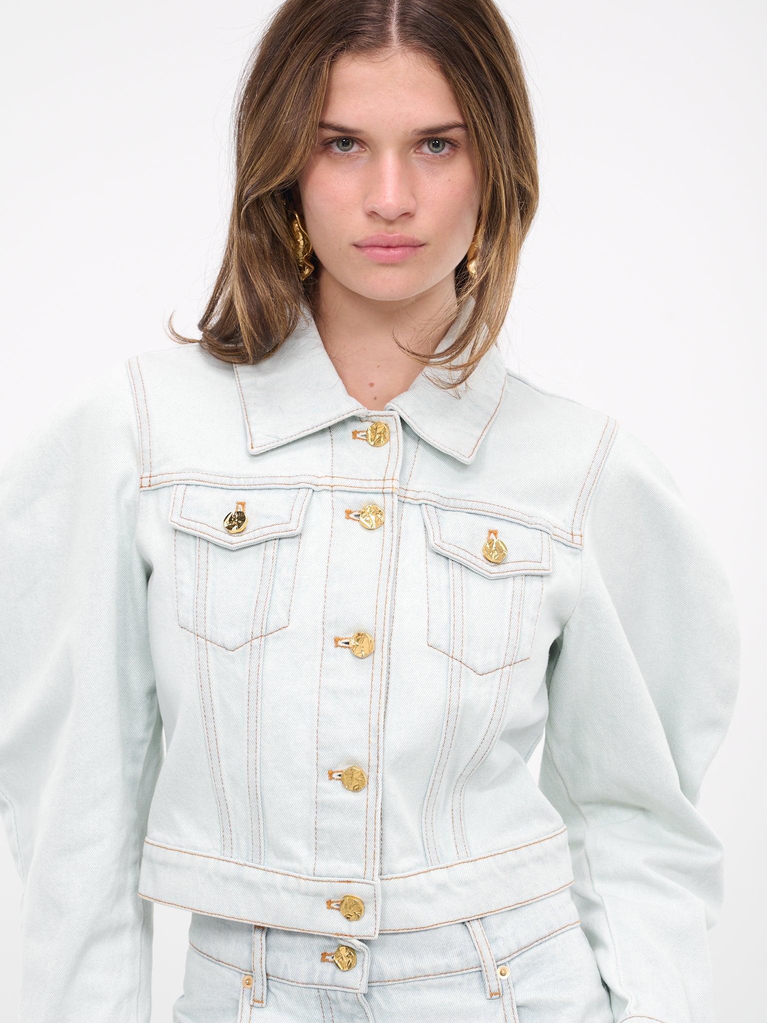 Cocoon Denim Jacket (23ADVE005C01037-U4487-BLEU-DEL)