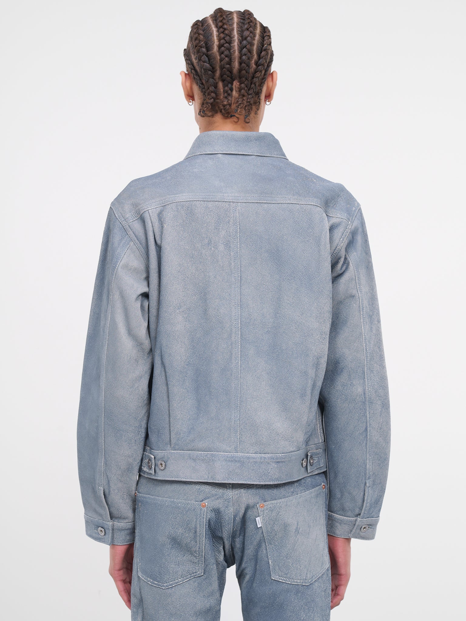 Gill Leather Denim Jacket (23AWLA15-GILL-INDIGO)