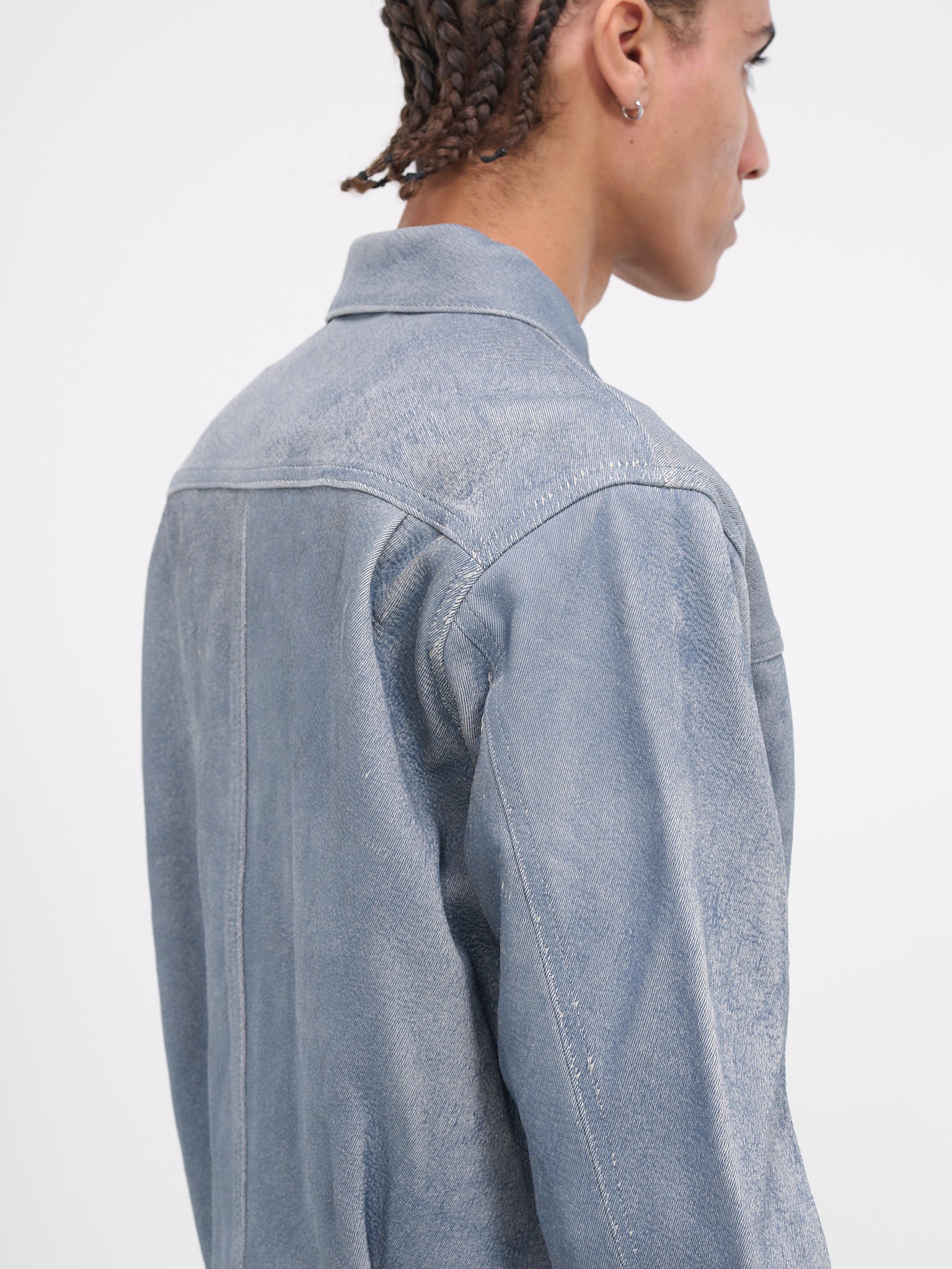 Gill Leather Denim Jacket (23AWLA15-GILL-INDIGO)
