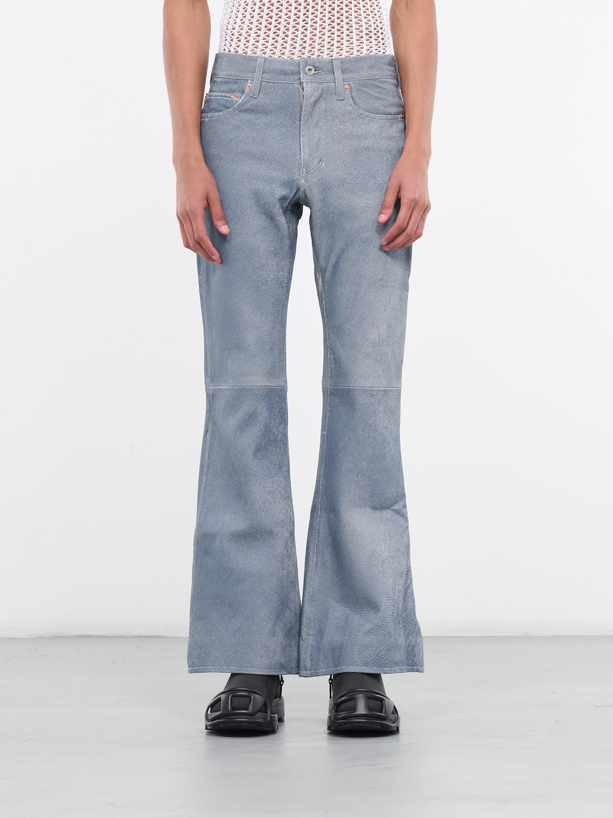 Gill Leather Denim Pants (23AWLA19-GILL-INDIGO)