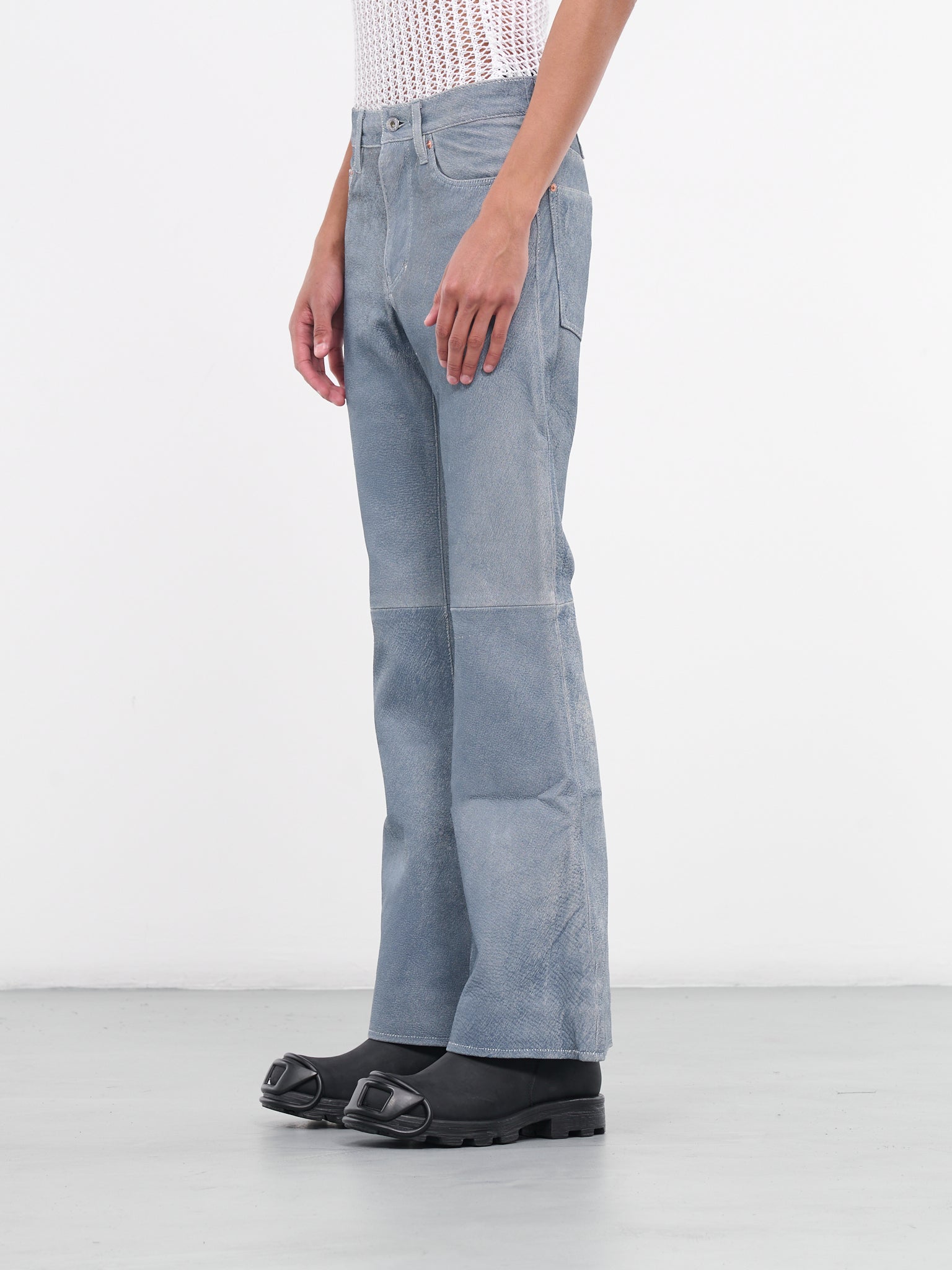 Gill Leather Denim Pants (23AWLA19-GILL-INDIGO)
