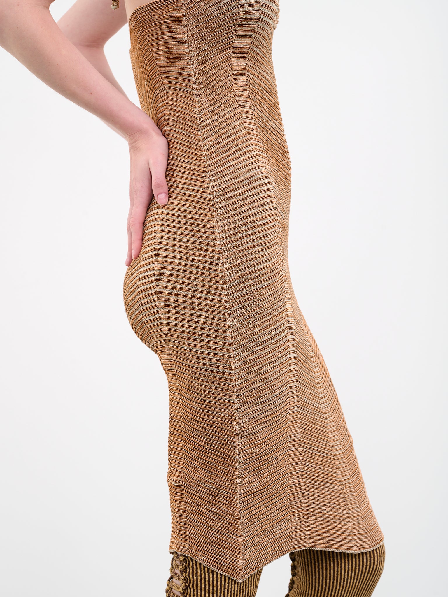 Keyhole Knit Dress (23DR023C-BRASS) Keyhole Knit Dress (23DR023C-BRASS)