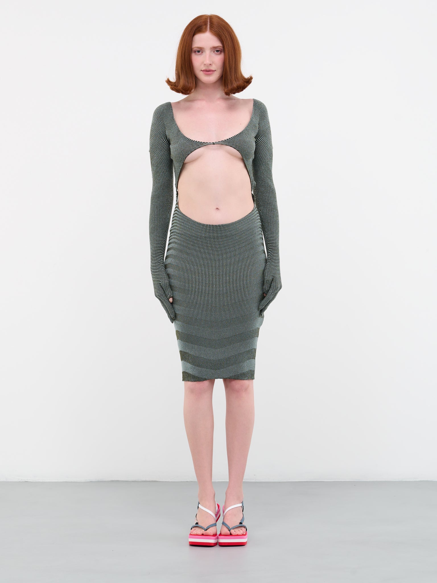 Gloved Knit Dress (23DR02D-LENTICULAR-SEAWEEDO)