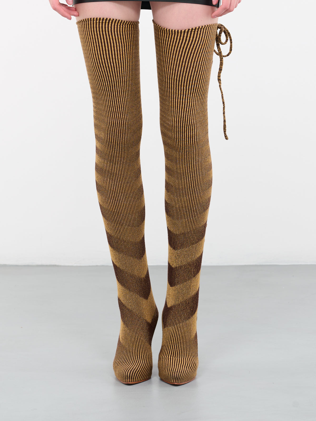 Over-The-Knee Knit Boots (23SH01-LENTICULAR-BEE)