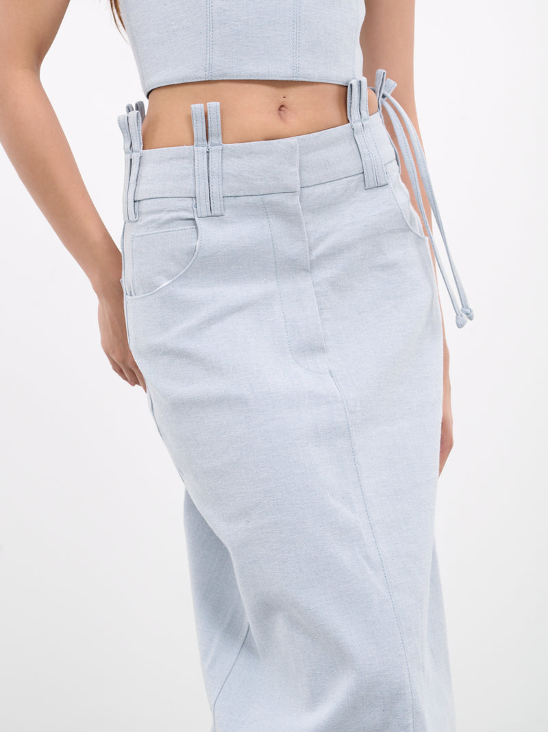 Denim Skirt (23SK02LB-LIGHT-BLUE)