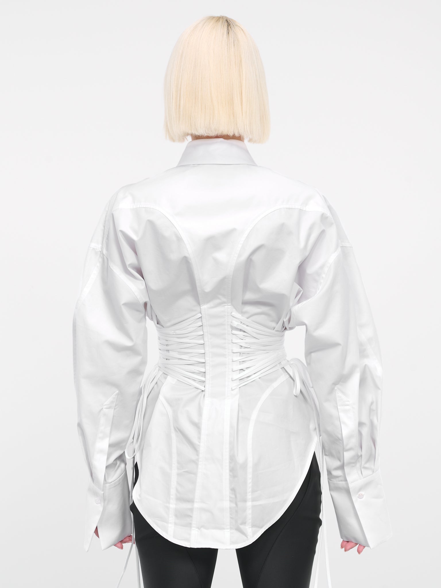 Laced-Up Shirt (23WT00641259-WHITE)