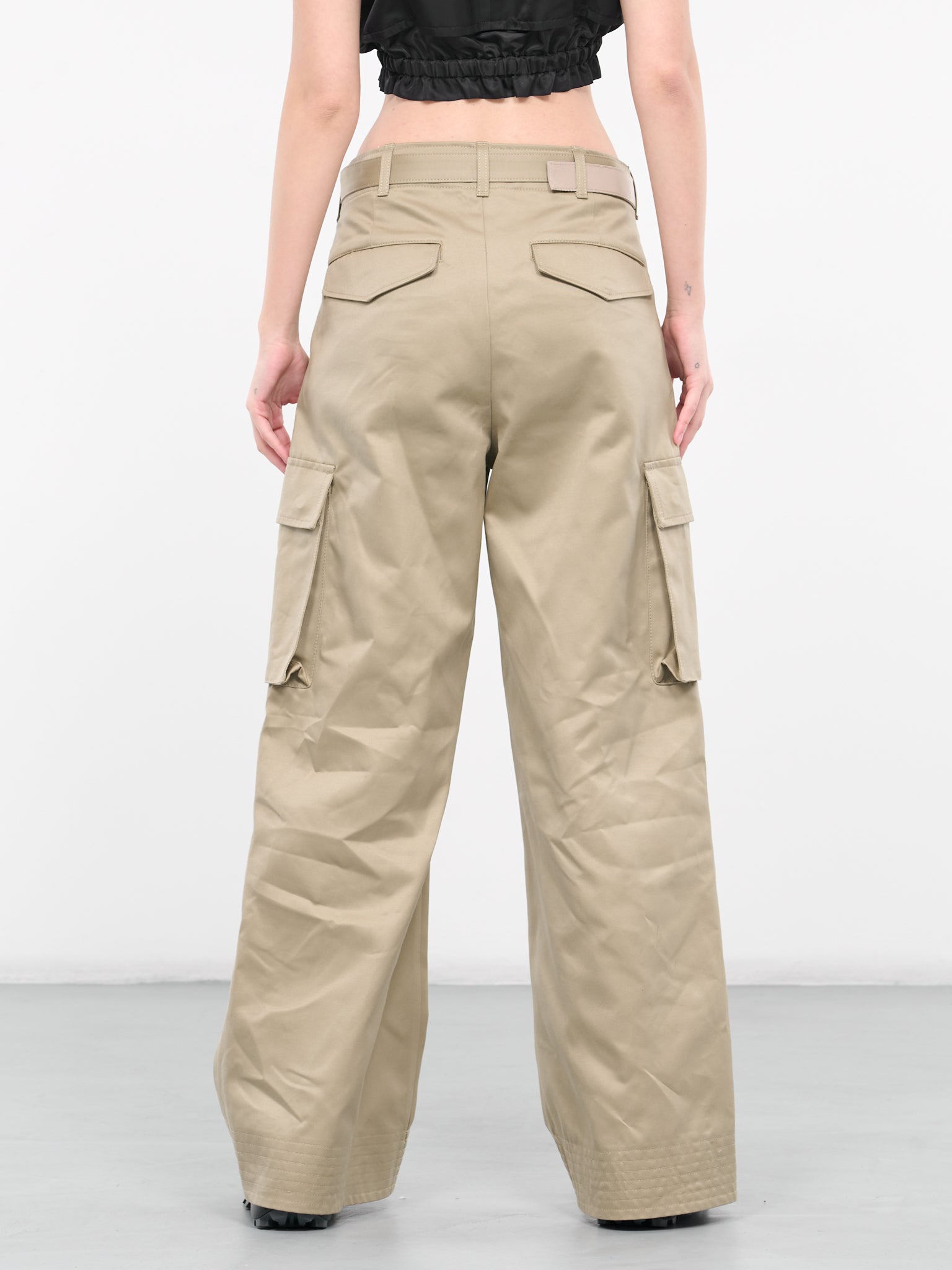 Belted Cargo Pants (24-07078-651-BEIGE)