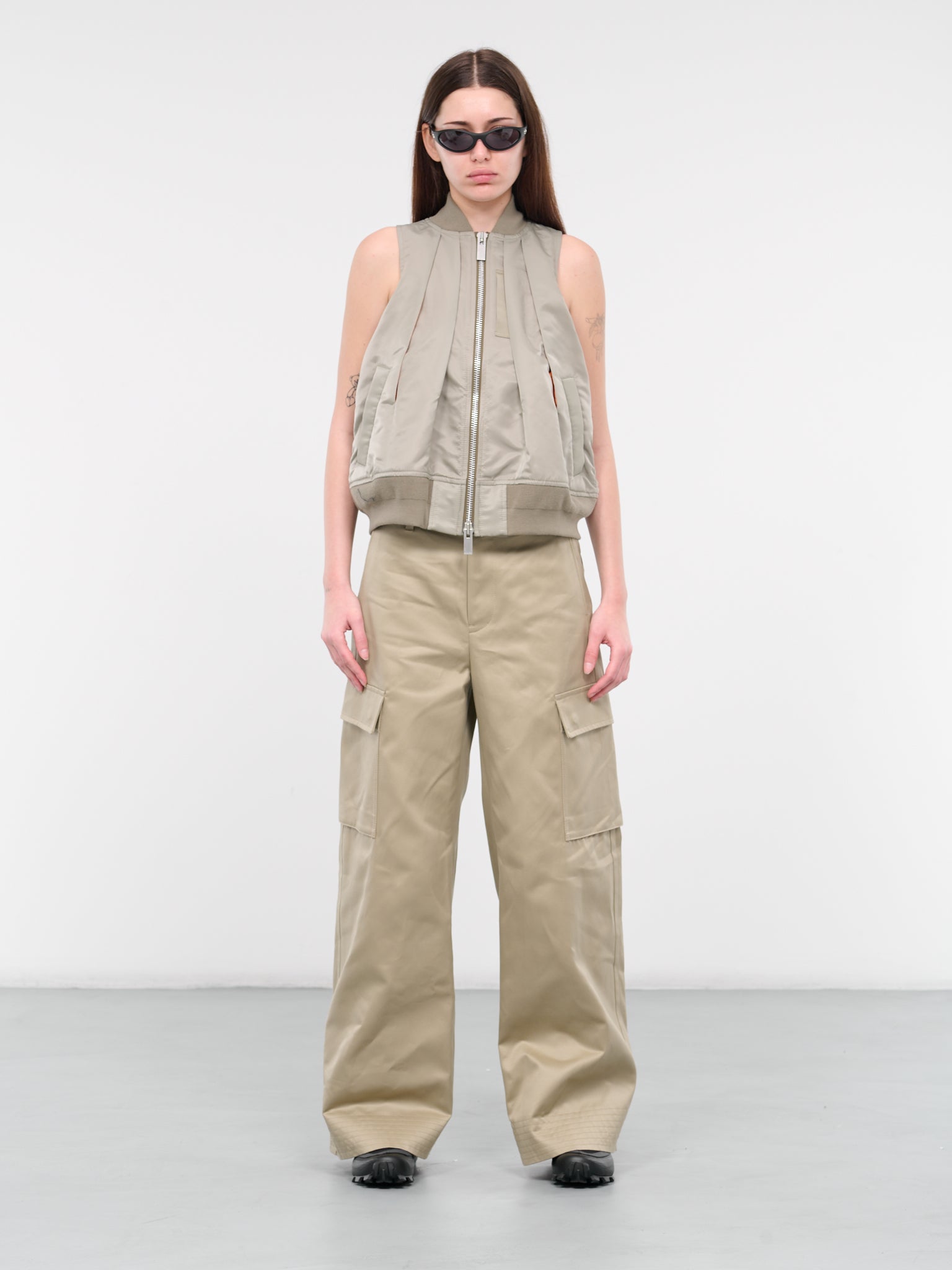 Belted Cargo Pants (24-07078-651-BEIGE)