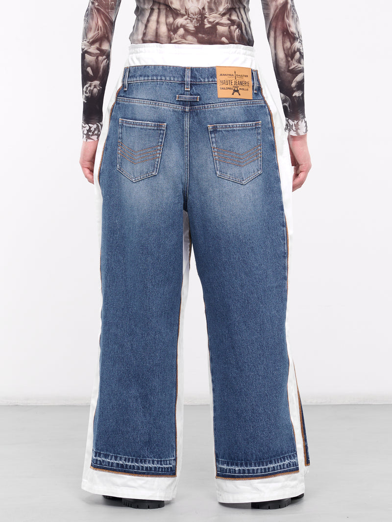 Denim Jean Detailed Pants (24-25-U-JE124I-D013-BLUE-WHITE)